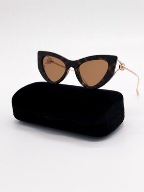 NEW GUCCI SUNGLASSES GG1565S 002 HAVANA/GOLD WOMEN EYEWEAR